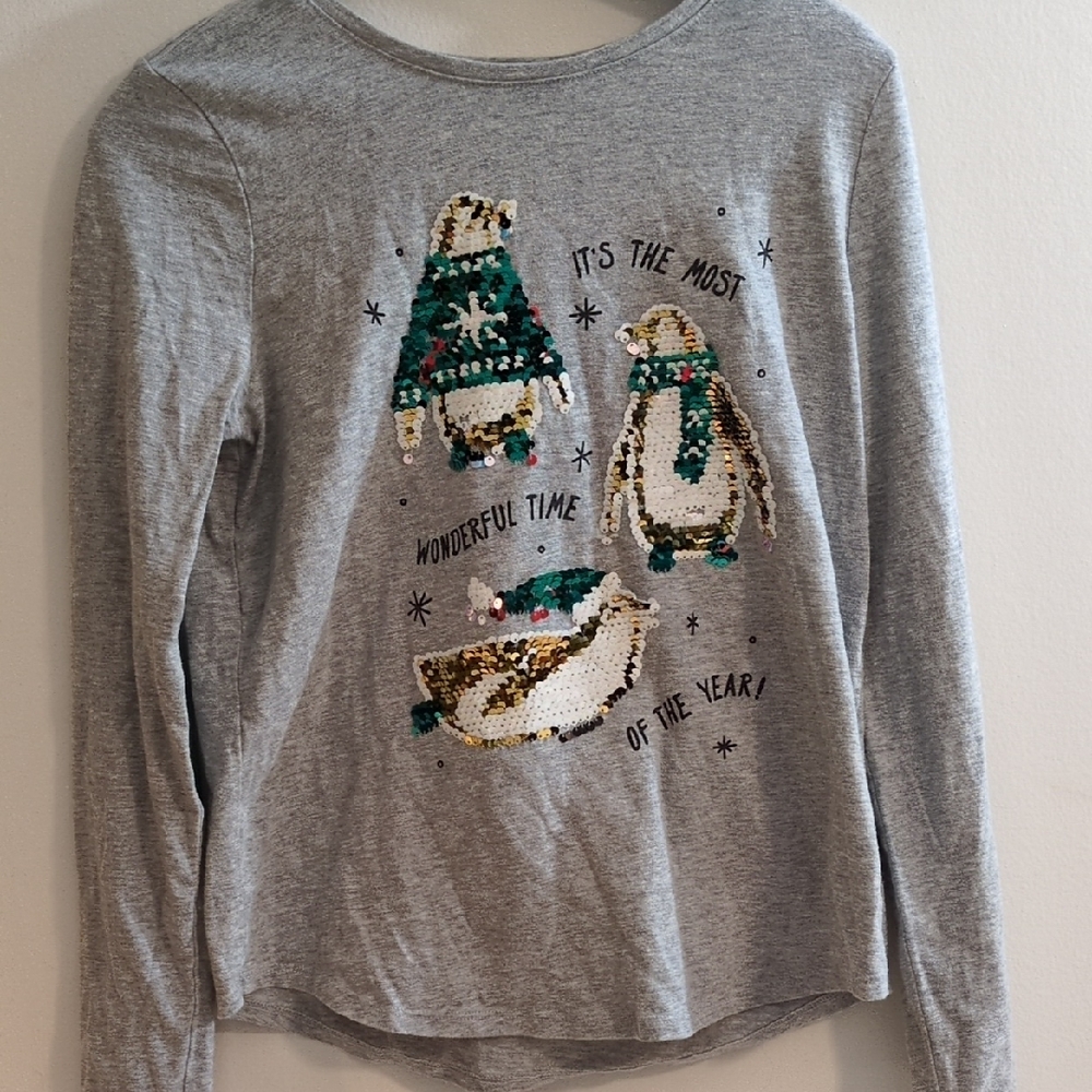 Sequin Penguin Top